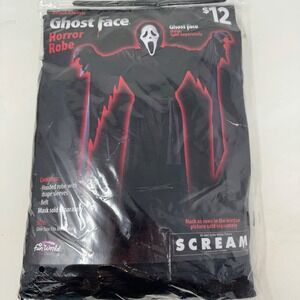 Fun World Ghost Face Horror Robe Scream Movie Adult Costume Black One Size OS
